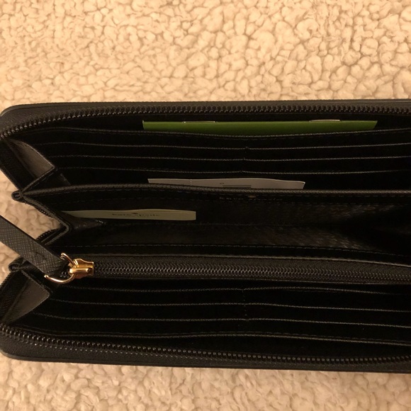 KATE SPADE Haven Lane Neda Blk Glitter Zip Wallet - Picture 6 of 8